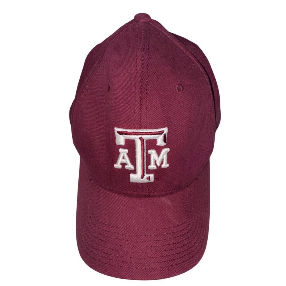 Nike Adult Ball Cap Texas A&M Maroon/White FlexFit Logo Sporty College Sports